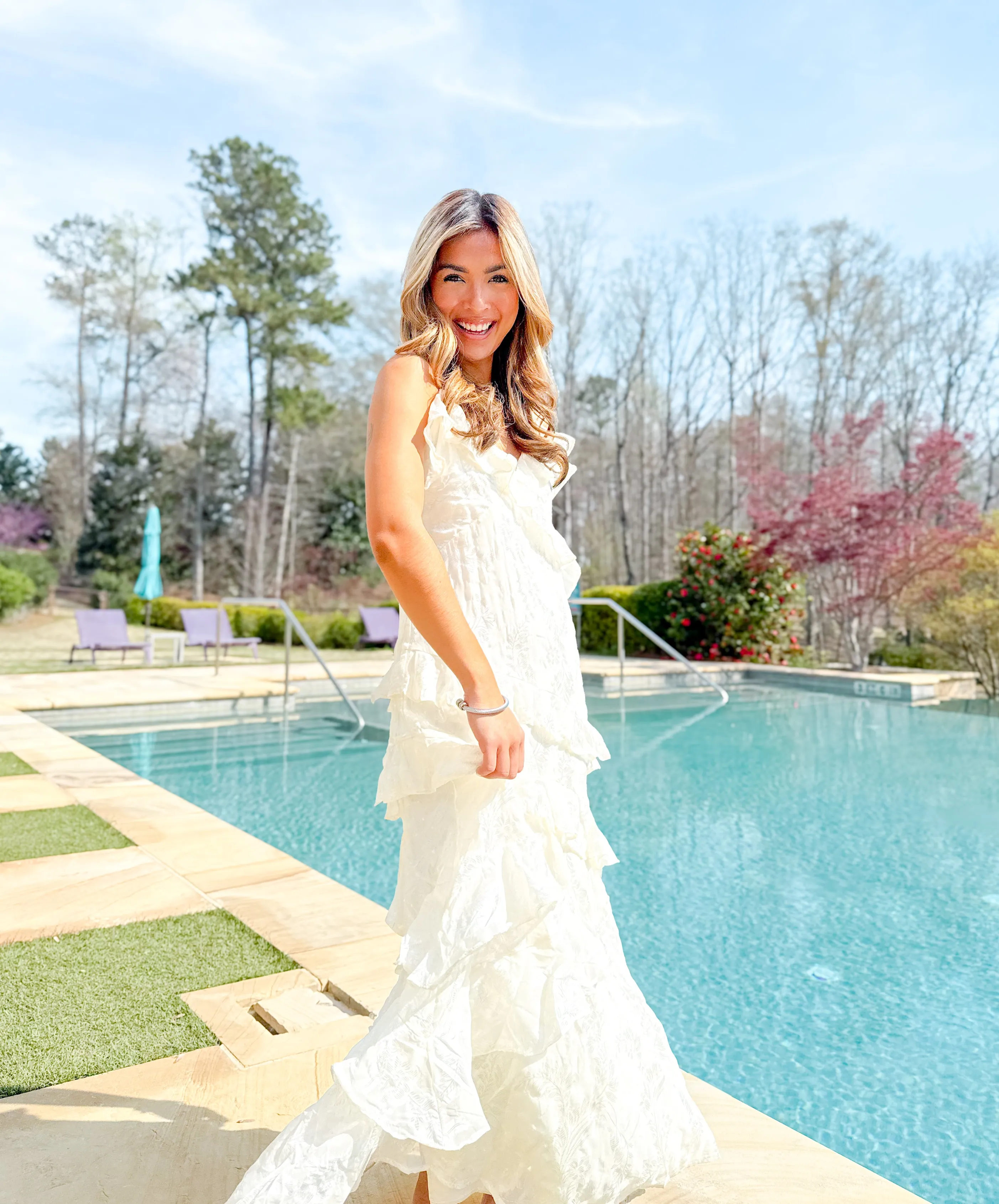 Ivory Dreams Embossed Midi Dress