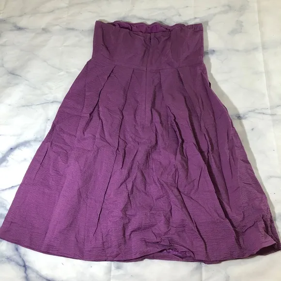 J. Crew Purple Strapless Embossed Lorelai Dress