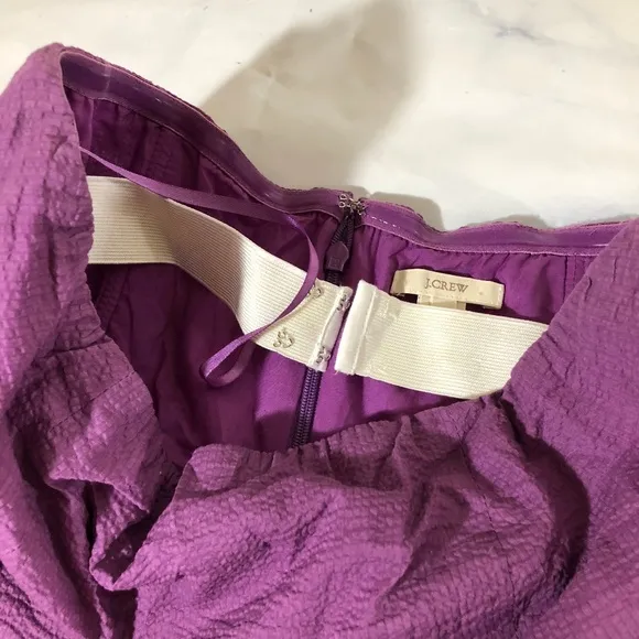 J. Crew Purple Strapless Embossed Lorelai Dress