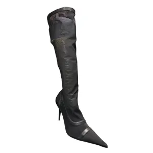 Jeffrey Campbell Women's Black Stocking Knee Boot