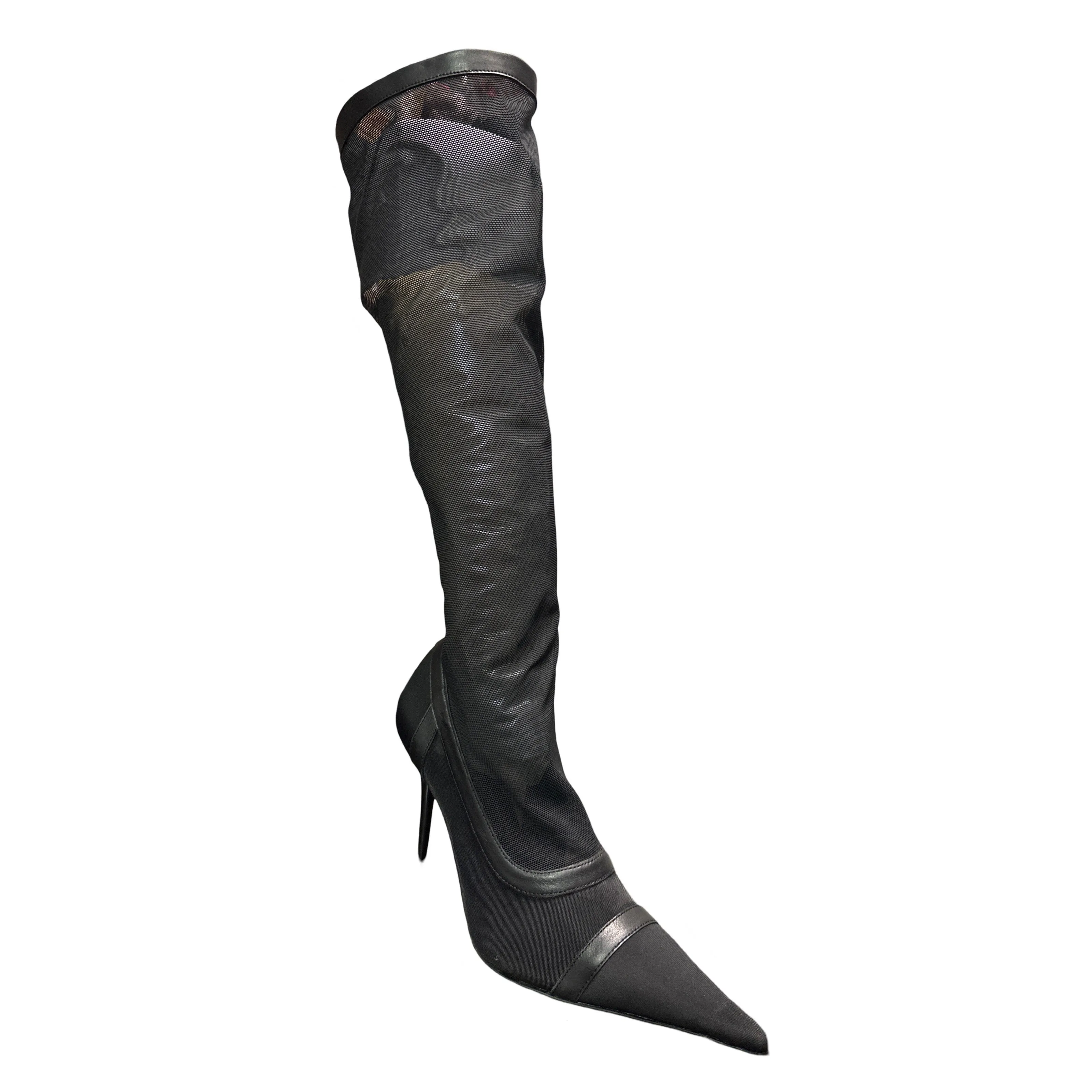 Jeffrey Campbell Women's Black Stocking Knee Boot