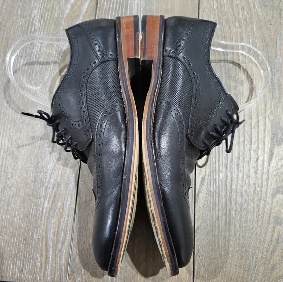 Johnston &amp; Murphy Men's Conard Embossed Wing Tip 20-3895 Black, Mens Size 9M