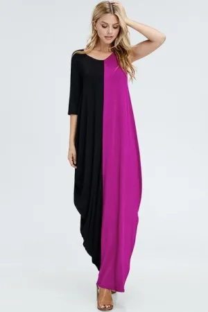 Just Relax One Sleeve Maxi Dress