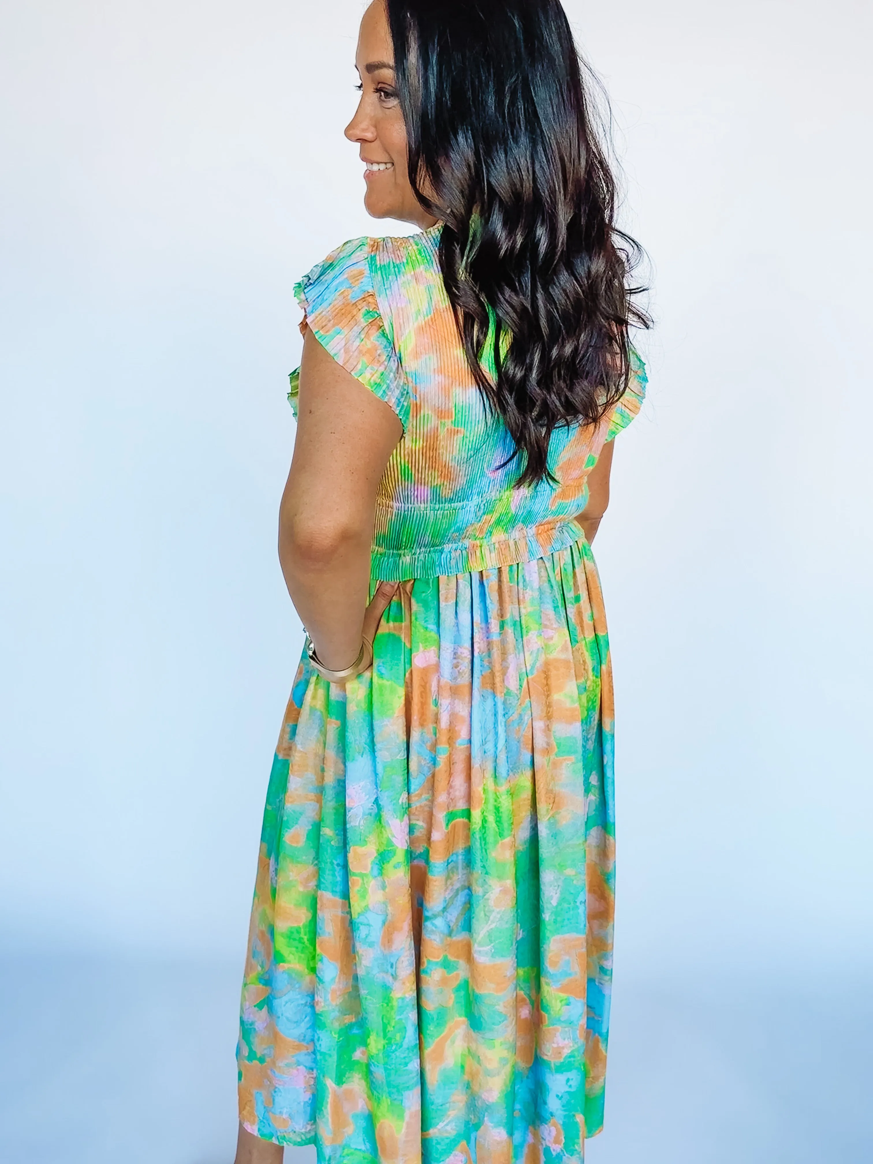 Lasting Romance Pleated Maxi Dress