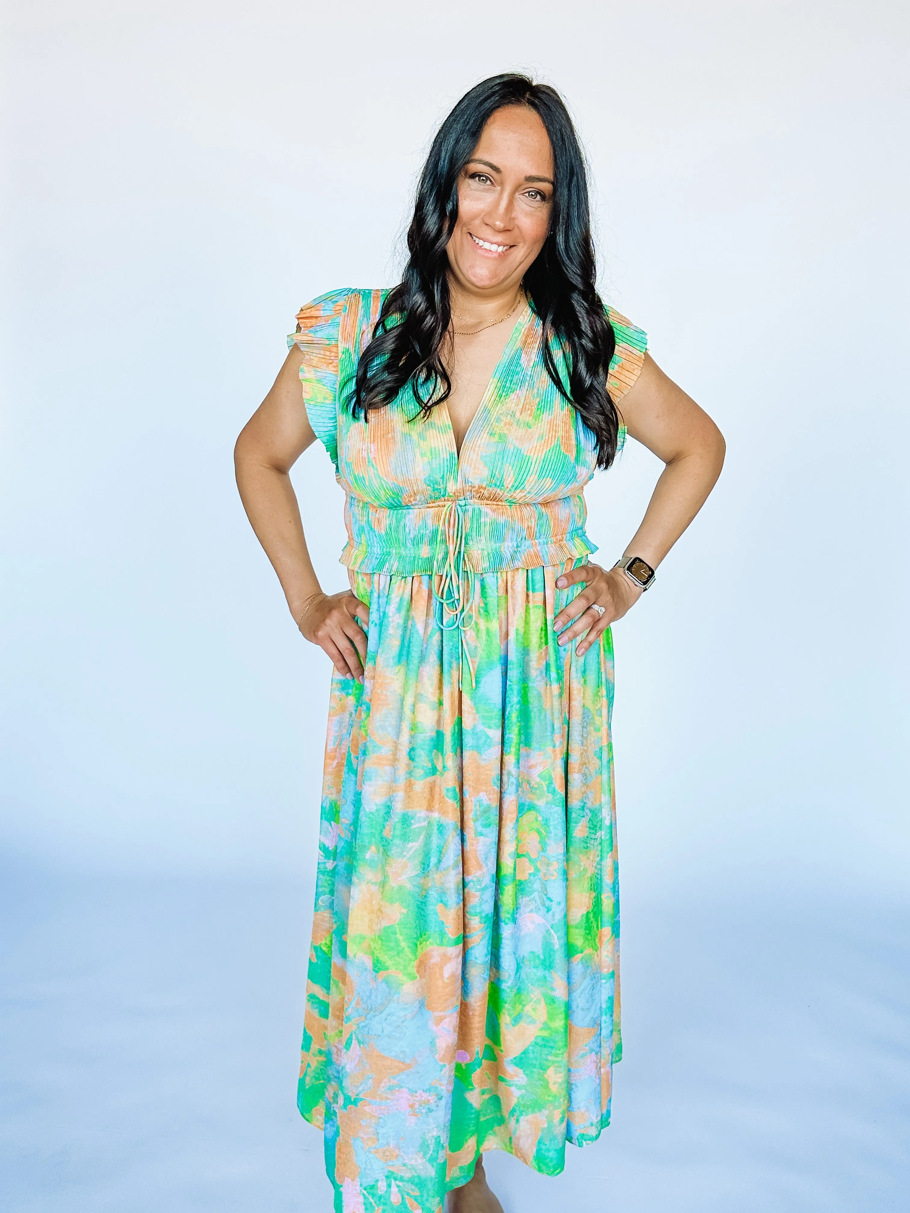 Lasting Romance Pleated Maxi Dress