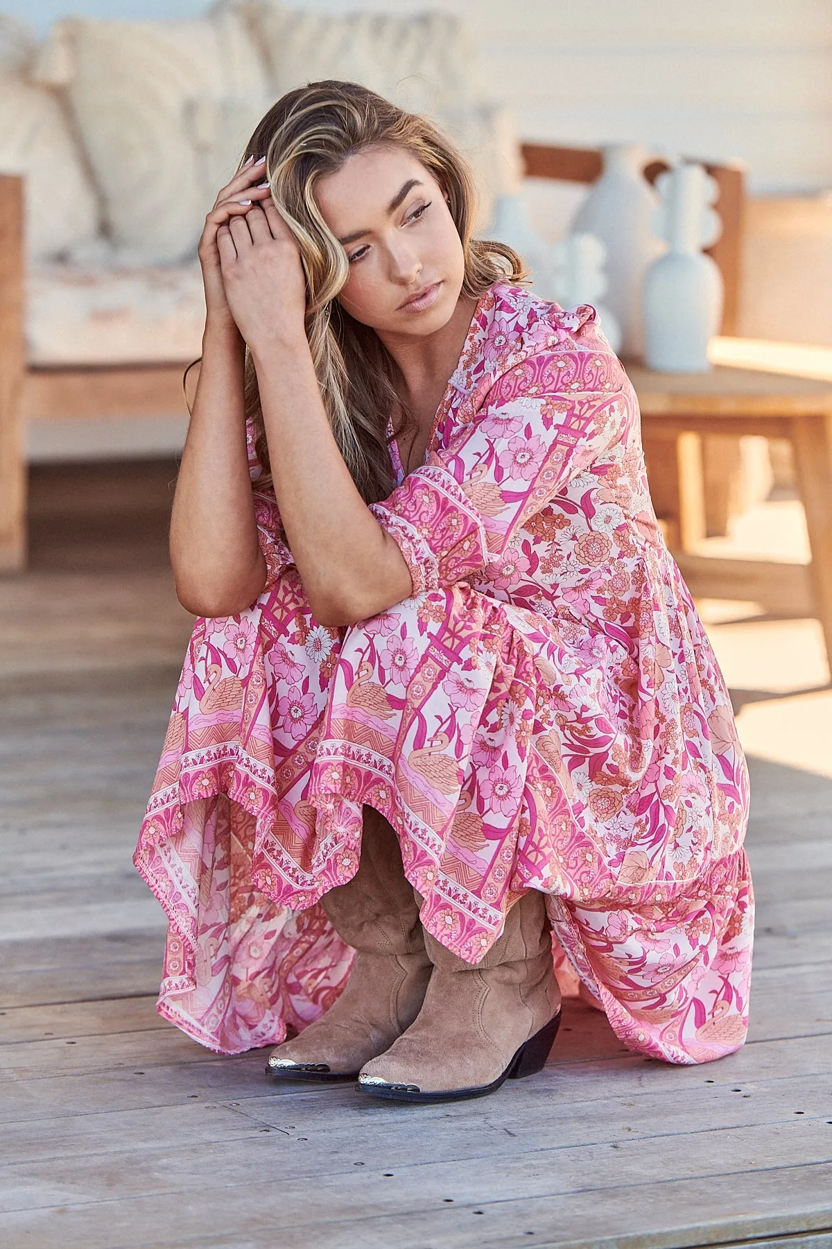 Leena Print Finch Mini Dress