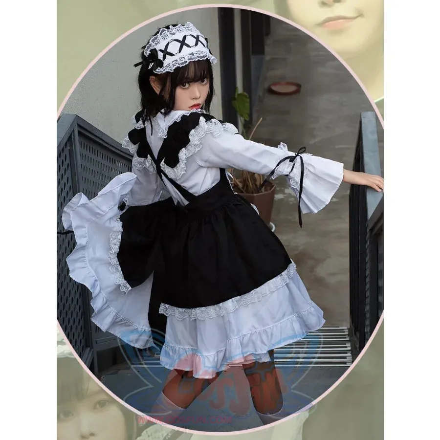 Lolita Women's Comic Cute Maid Party Cosplay Dress Set J30067