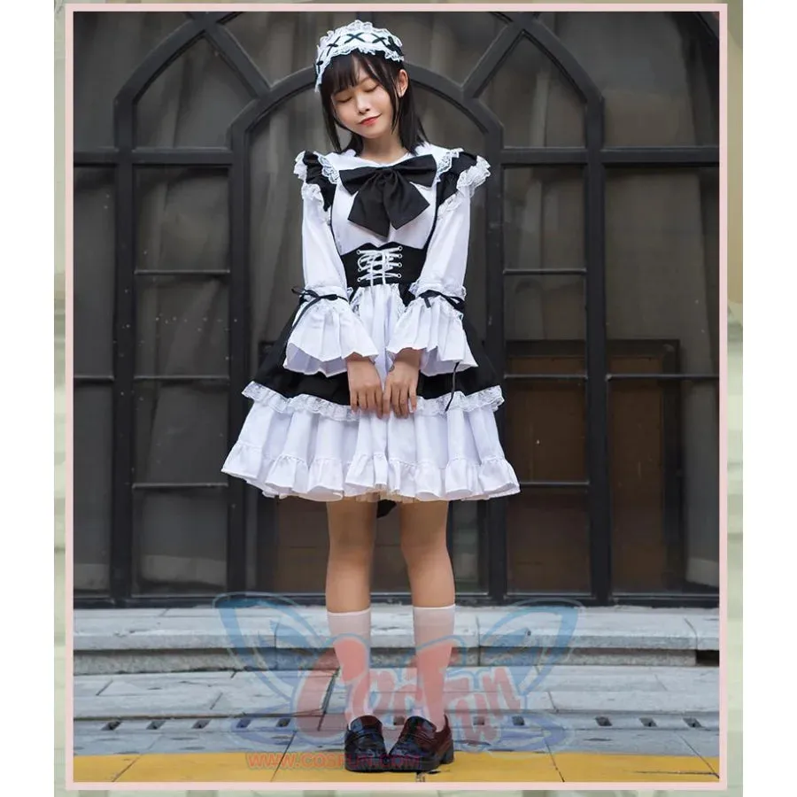 Lolita Women's Comic Cute Maid Party Cosplay Dress Set J30067