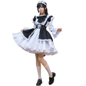 Lolita Women's Comic Cute Maid Party Cosplay Dress Set J30067