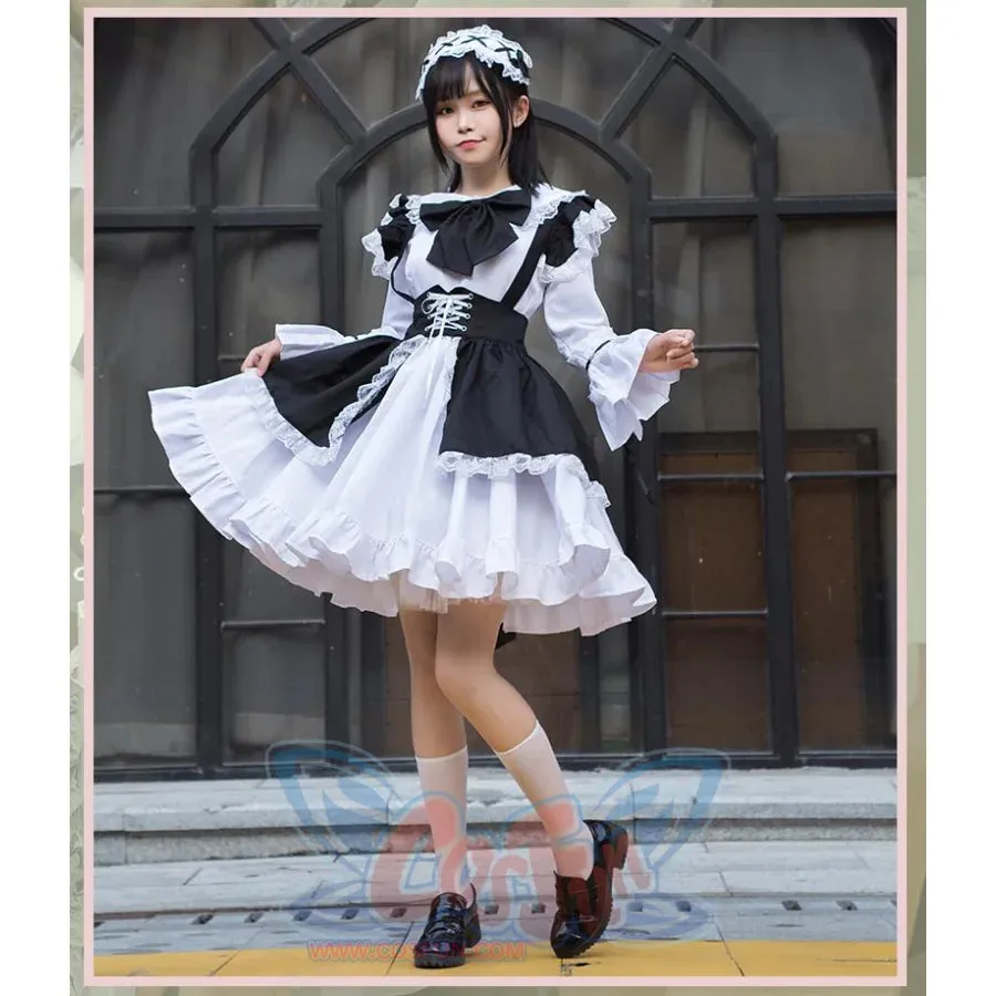 Lolita Women's Comic Cute Maid Party Cosplay Dress Set J30067