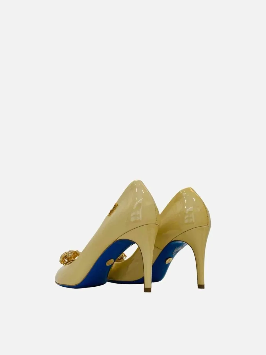 LORIBLU Peep Toe Cream Pumps 38
