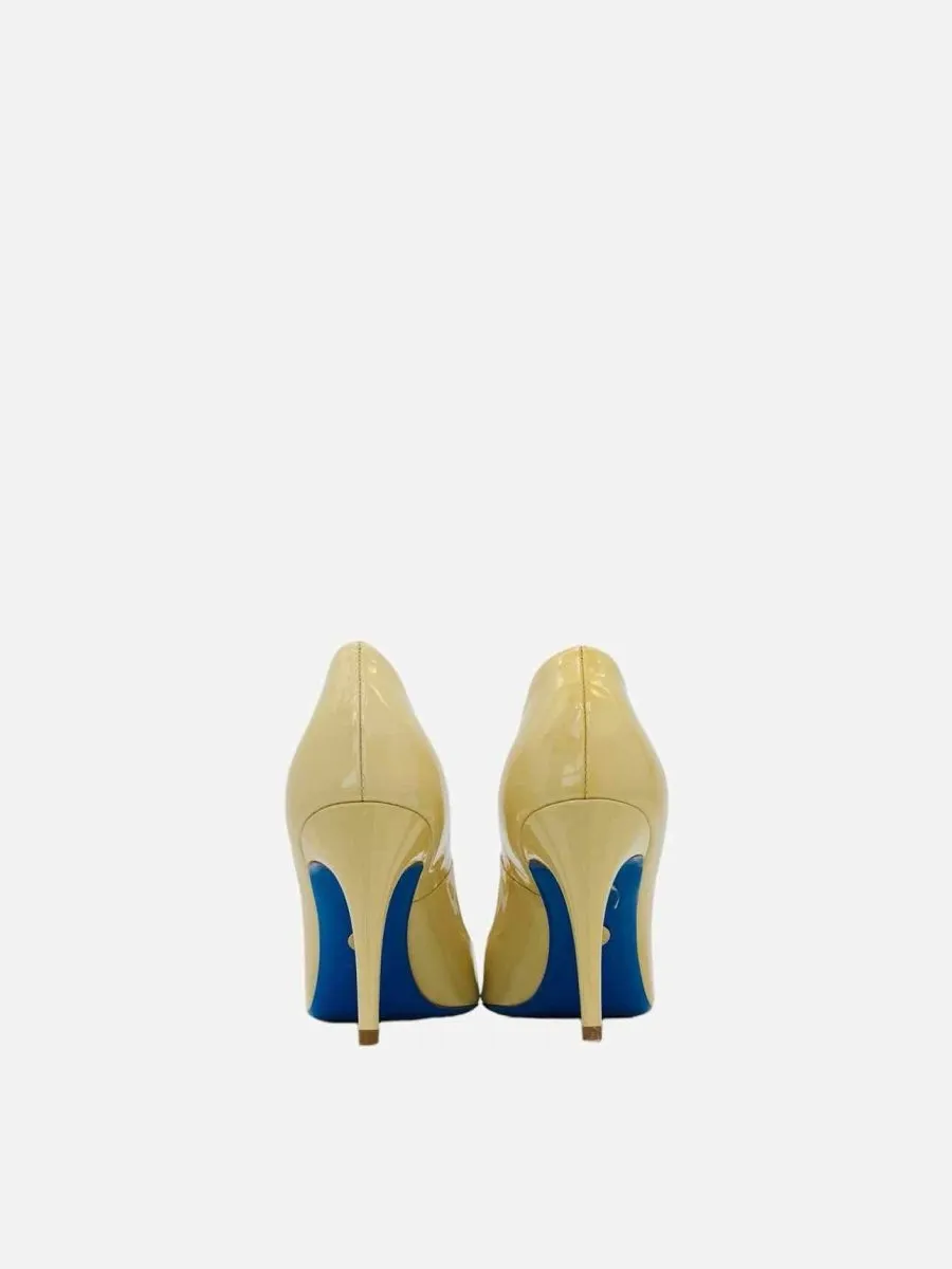LORIBLU Peep Toe Cream Pumps 38