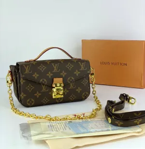 Louis Vuitton Monogram Handbag with Leather Strap