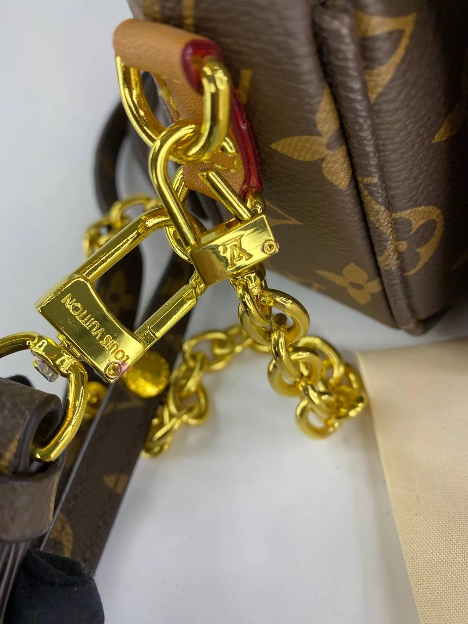 Louis Vuitton Monogram Handbag with Leather Strap