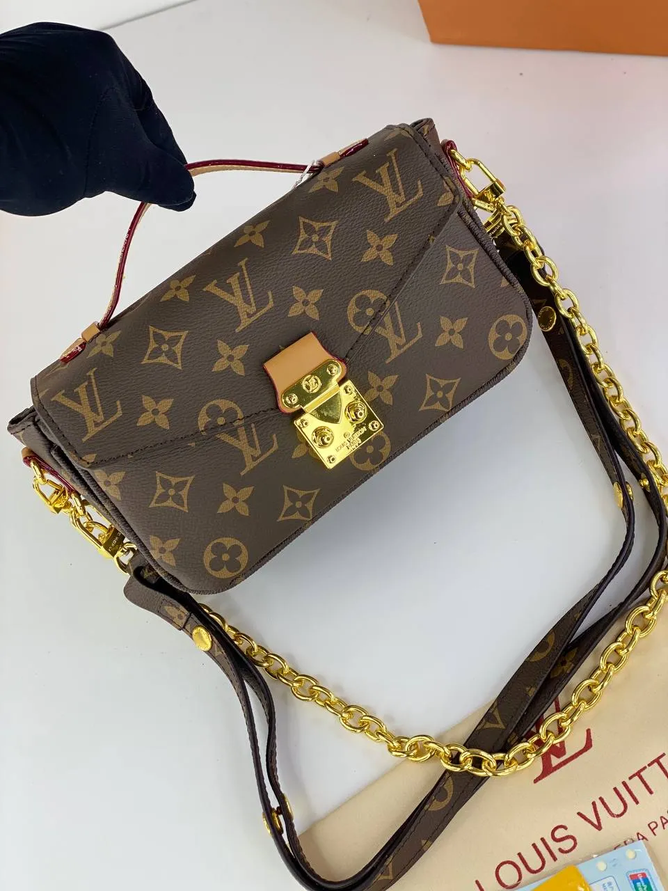 Louis Vuitton Monogram Handbag with Leather Strap