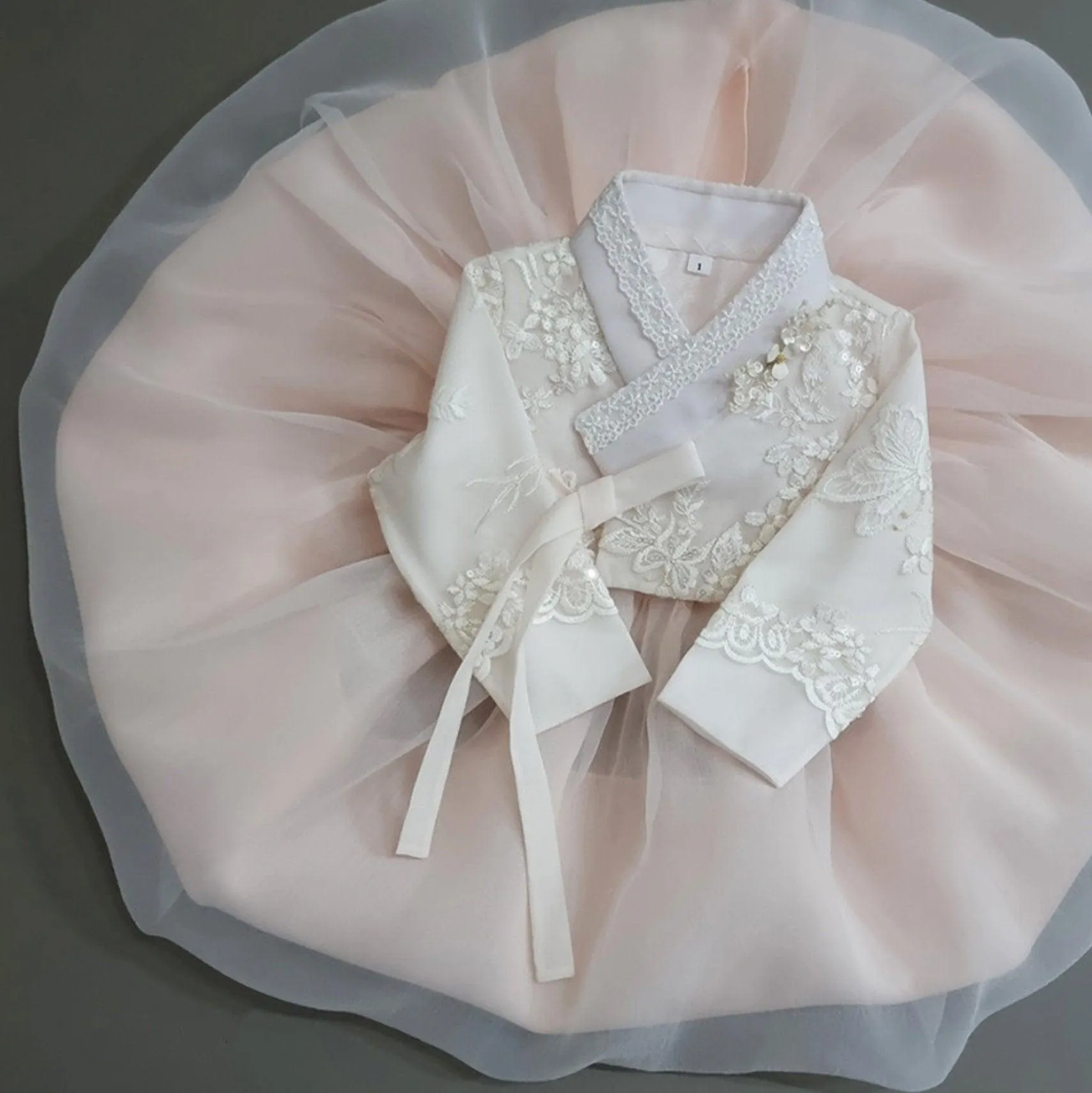 Lunar Peach Dress Girl Hanbok (1-8YR)