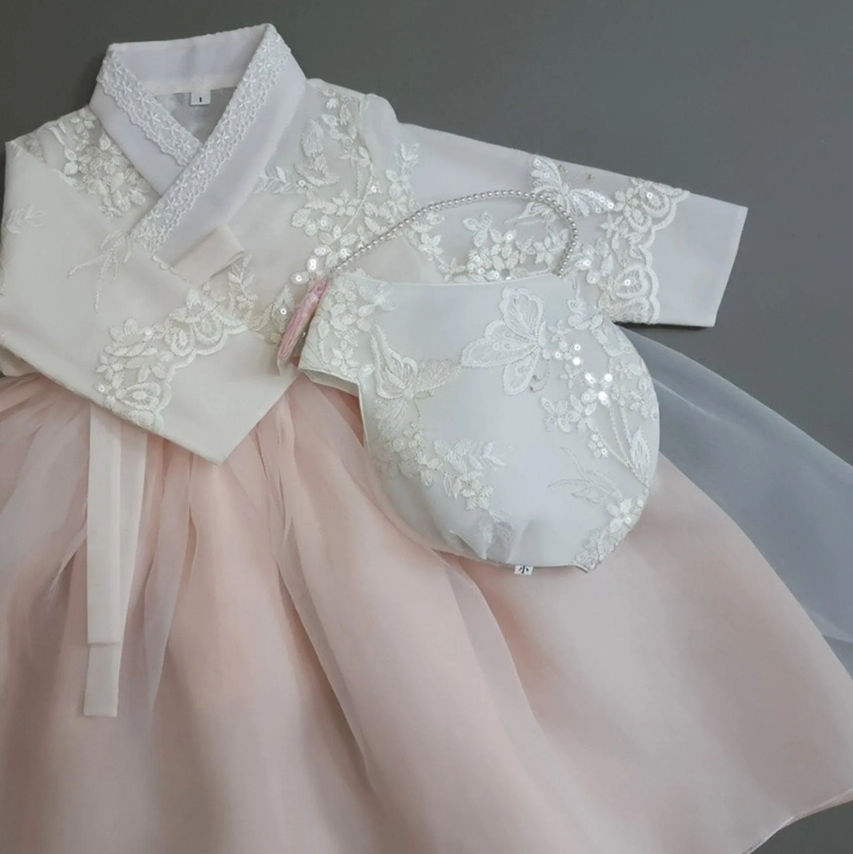 Lunar Peach Dress Girl Hanbok (1-8YR)