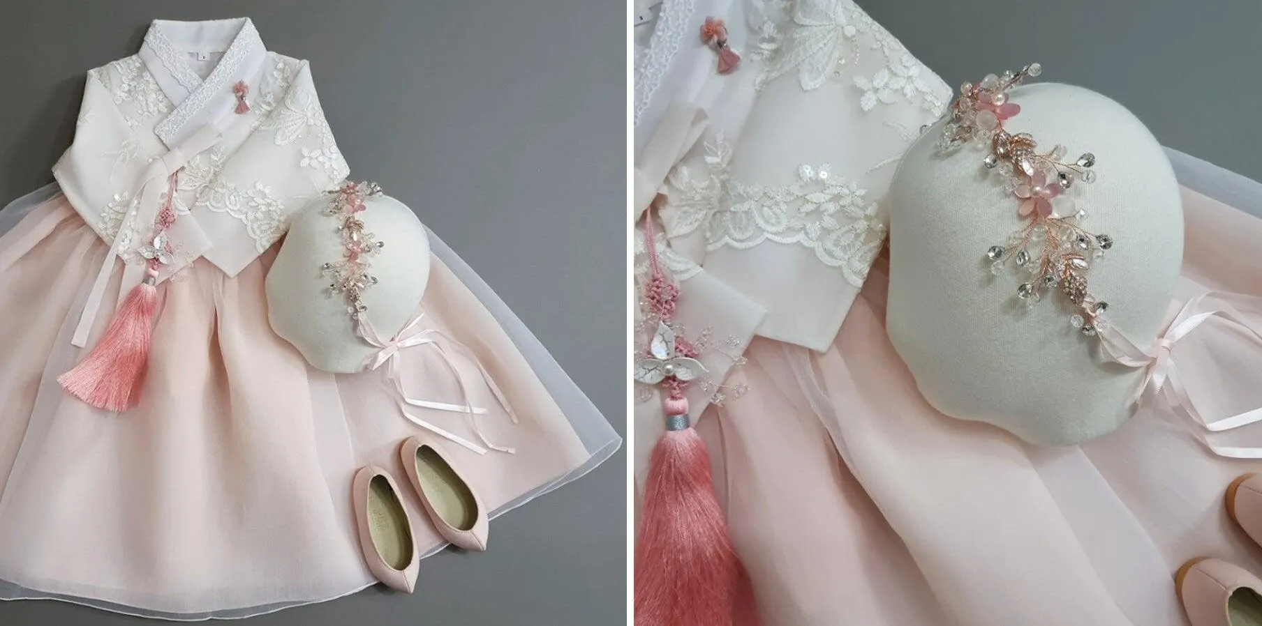 Lunar Peach Dress Girl Hanbok (1-8YR)