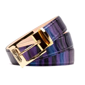 Mauri 0100/35 Balera fabric Belt Purple/ Blue/ Black
