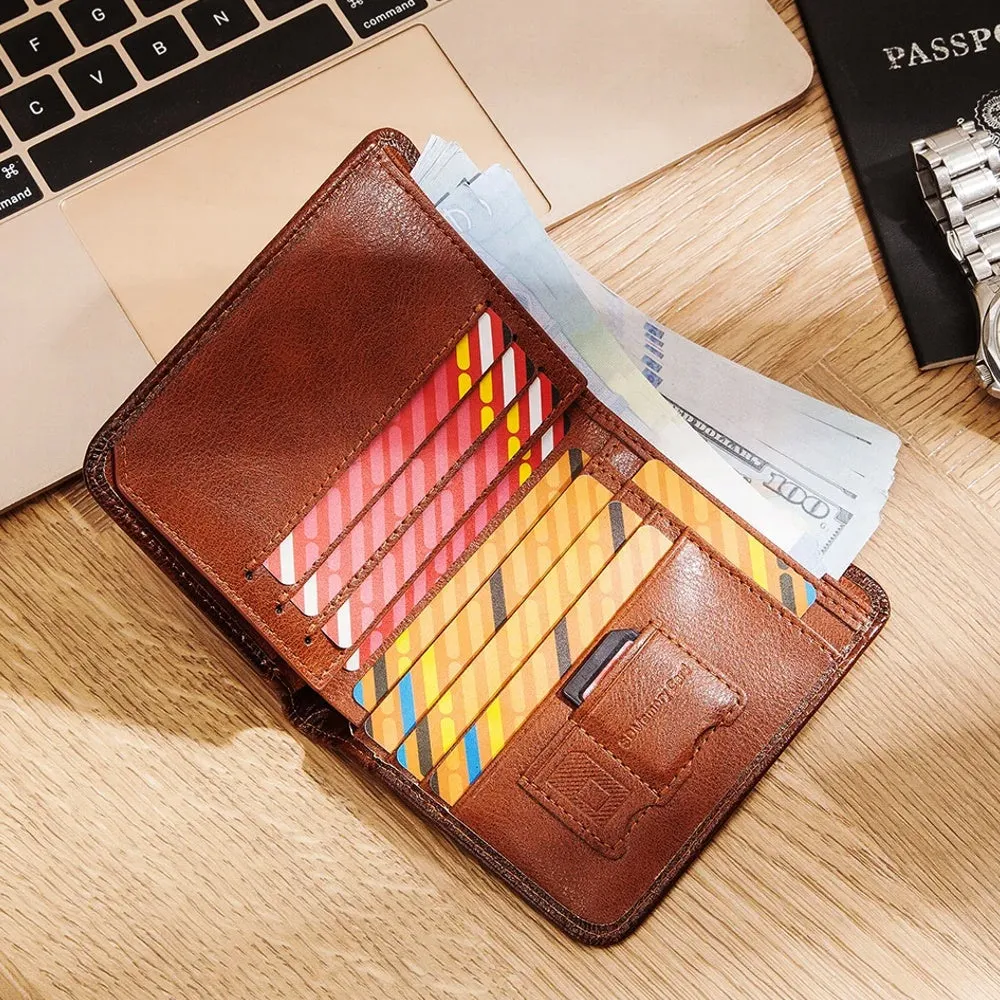 Men Wallet RFID Slim Multi Function Money Bag