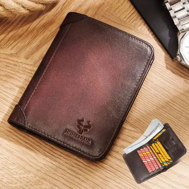 Men Wallet RFID Slim Multi Function Money Bag