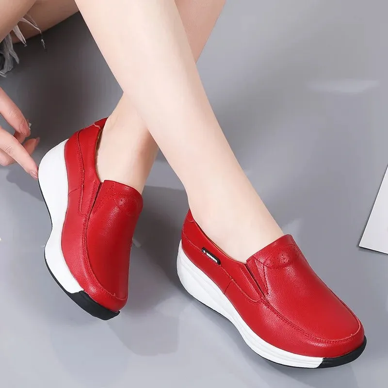 Moccasins in imitation leather