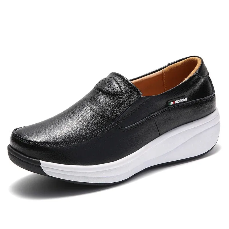 Moccasins in imitation leather