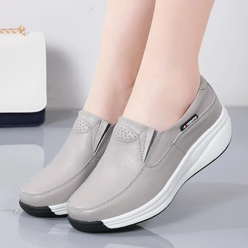 Moccasins in imitation leather