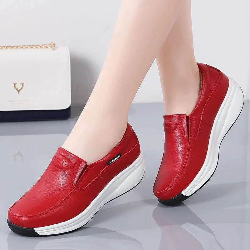 Moccasins in imitation leather