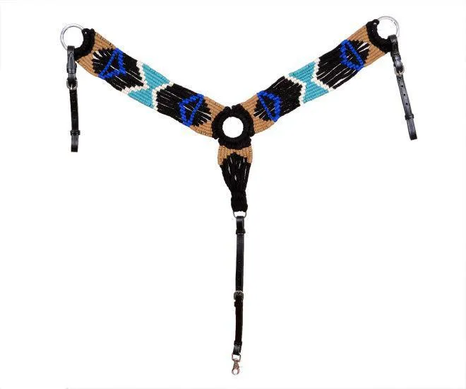 Mohair Wool Multi Strand Black Southwest Design Breastcollar.