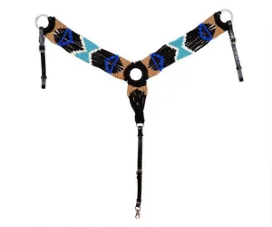 Mohair Wool Multi Strand Black Southwest Design Breastcollar.