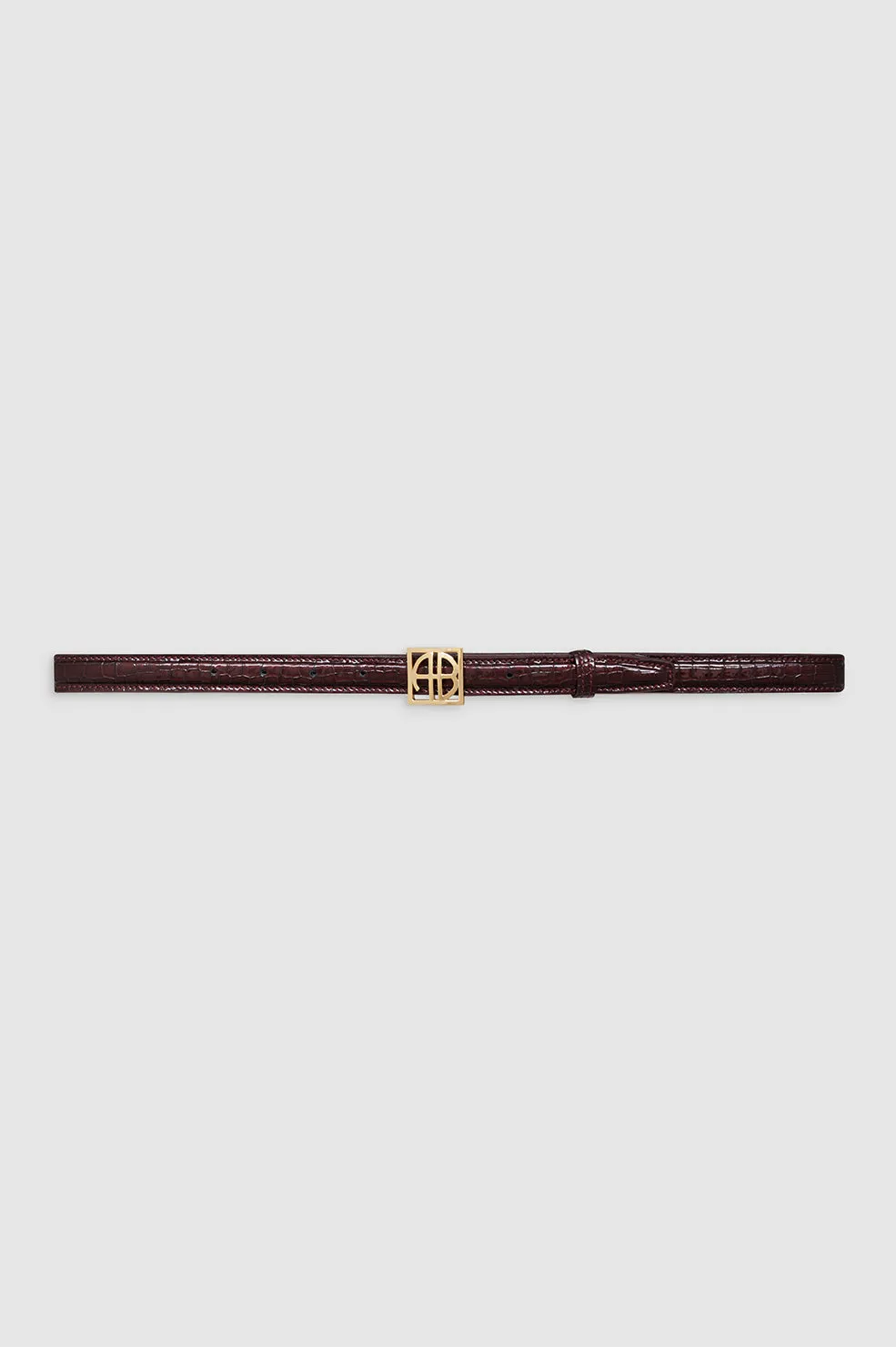 Monogram Belt - Burgundy Small Embossed