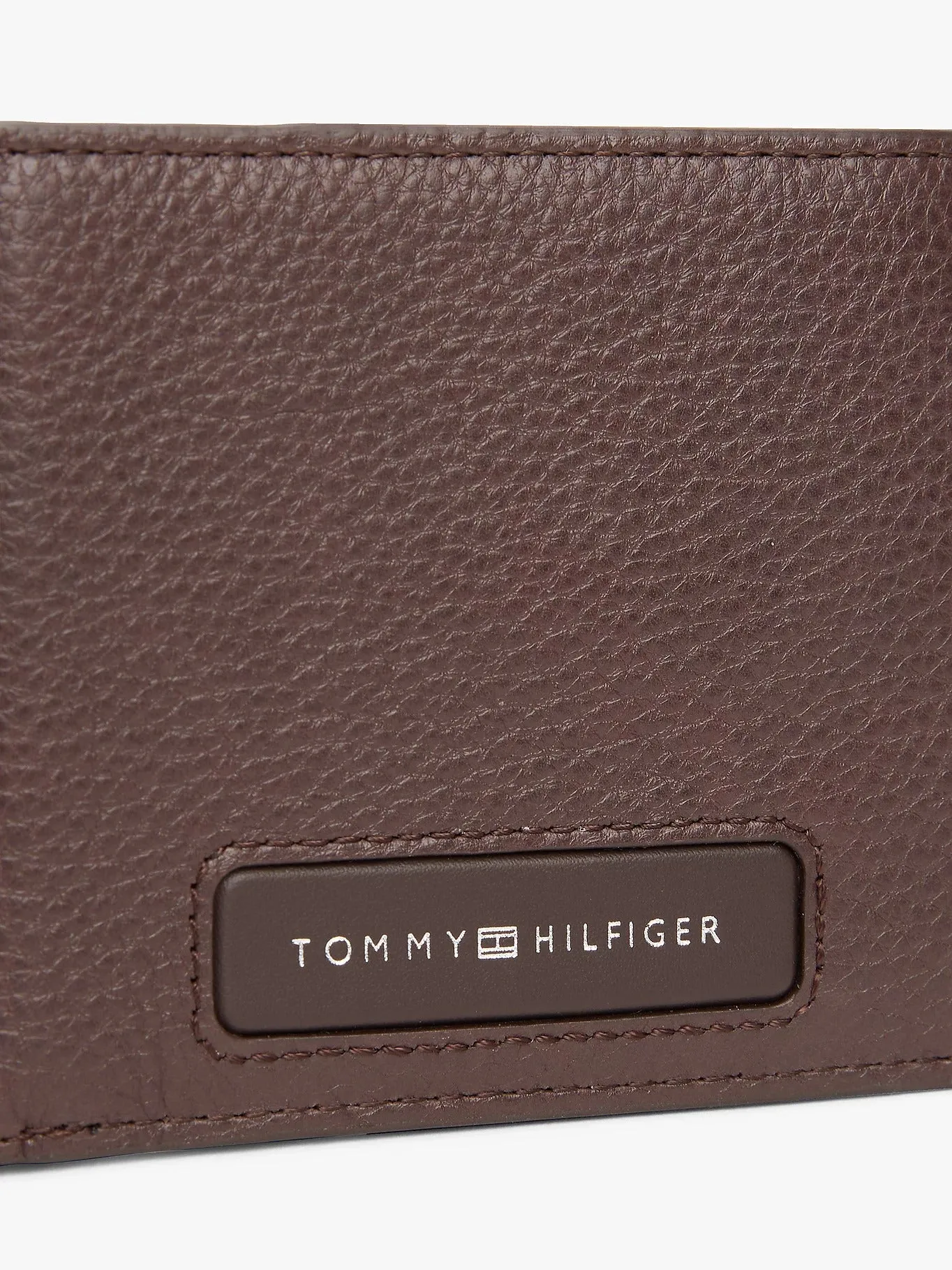 Monogram Leather Bifold Card Wallet in Coffee