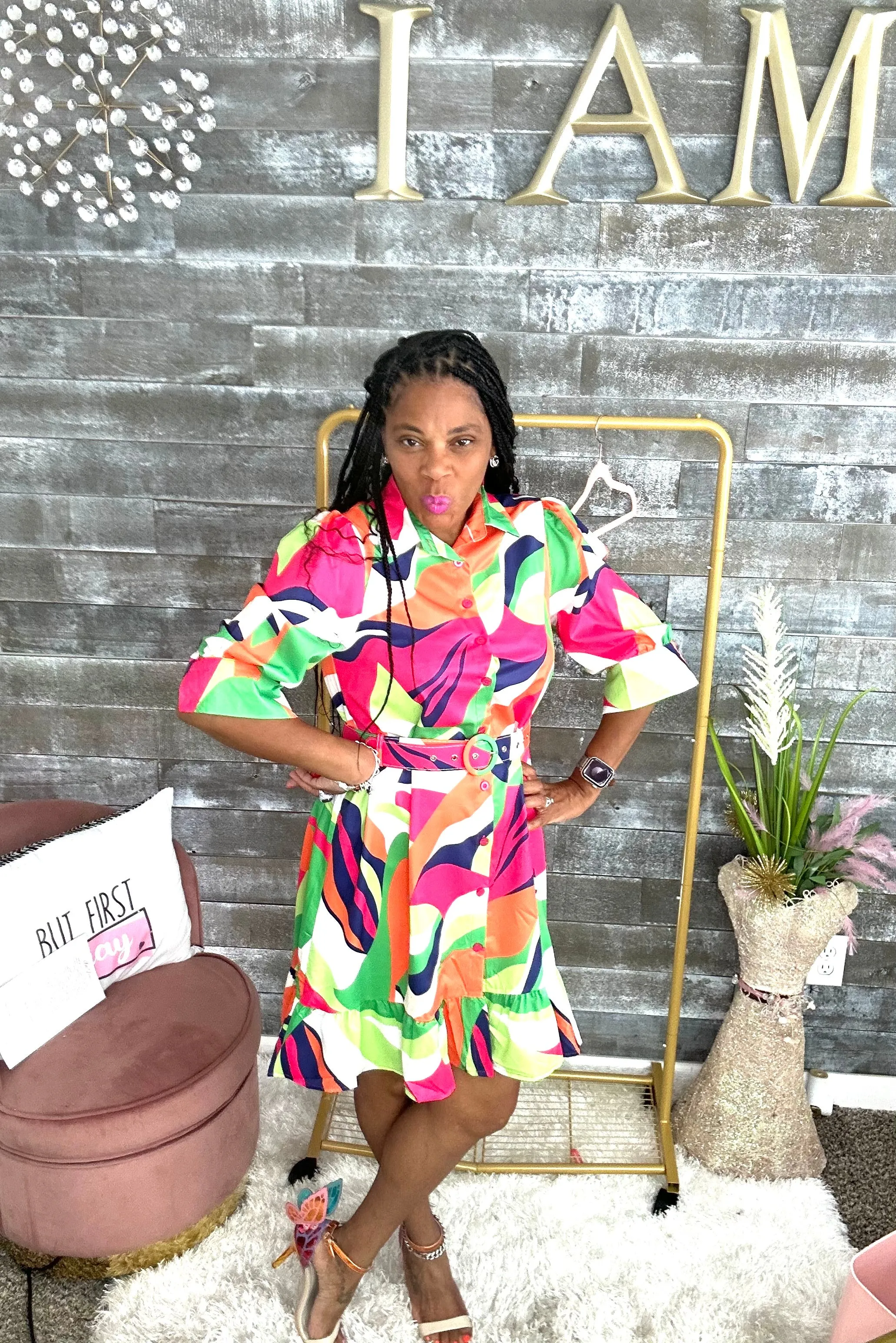 Ms. Elaborate Multi Color Dress
