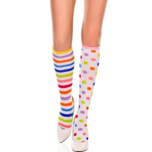 Multi Color Acrylic Knee Hi
