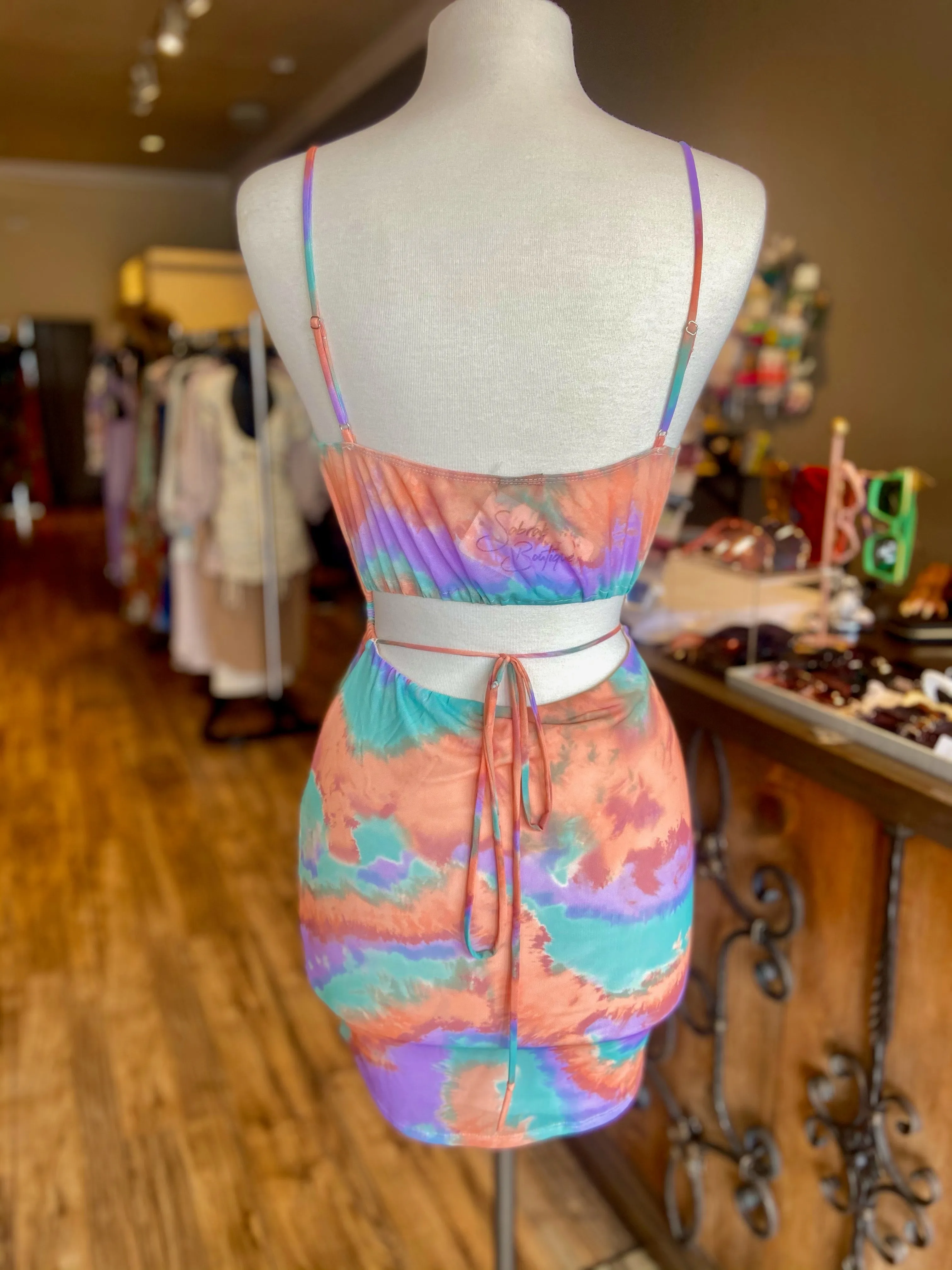 Multi Color Backless Dress FS