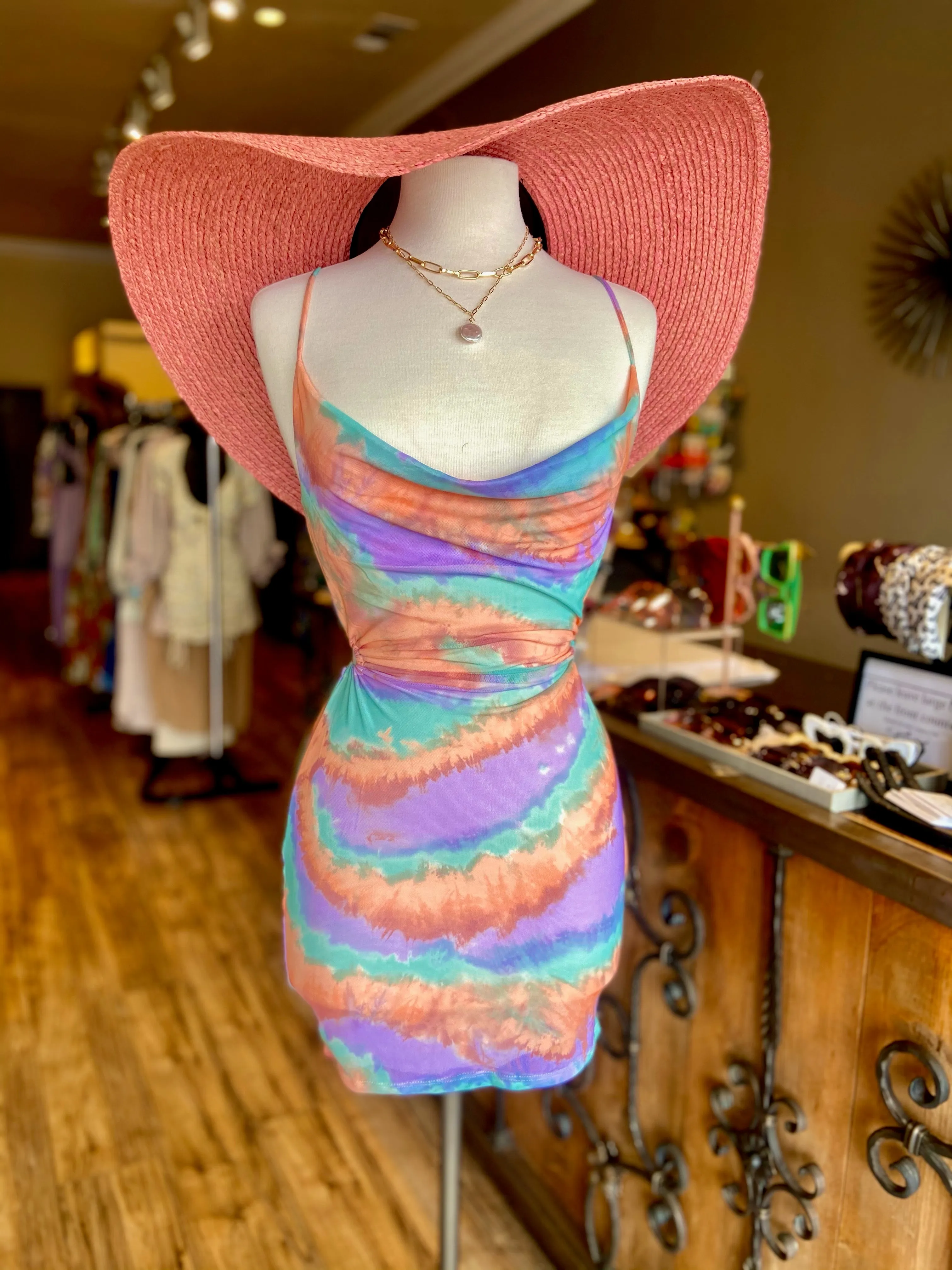 Multi Color Backless Dress FS