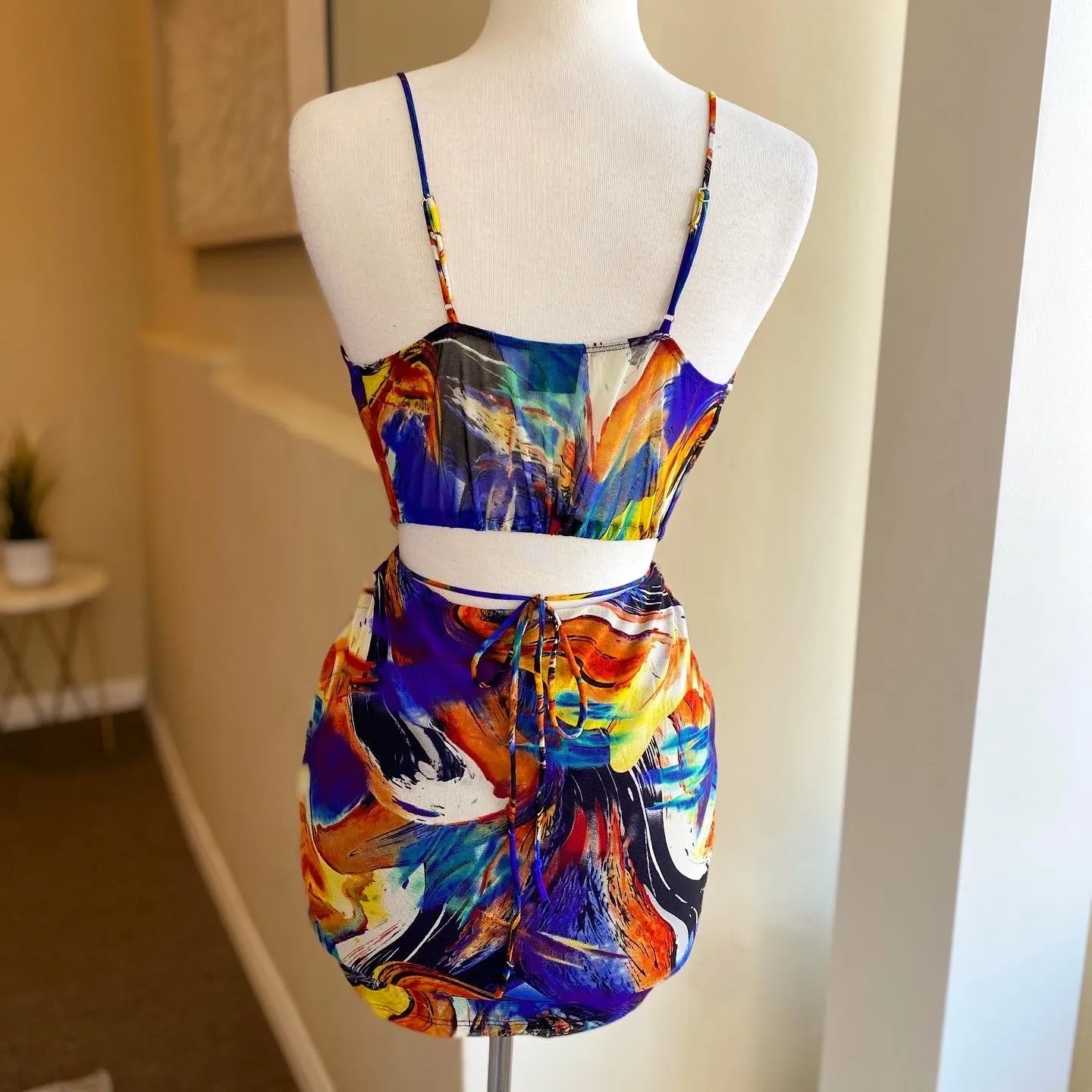 Multi Color Backless Dress FS