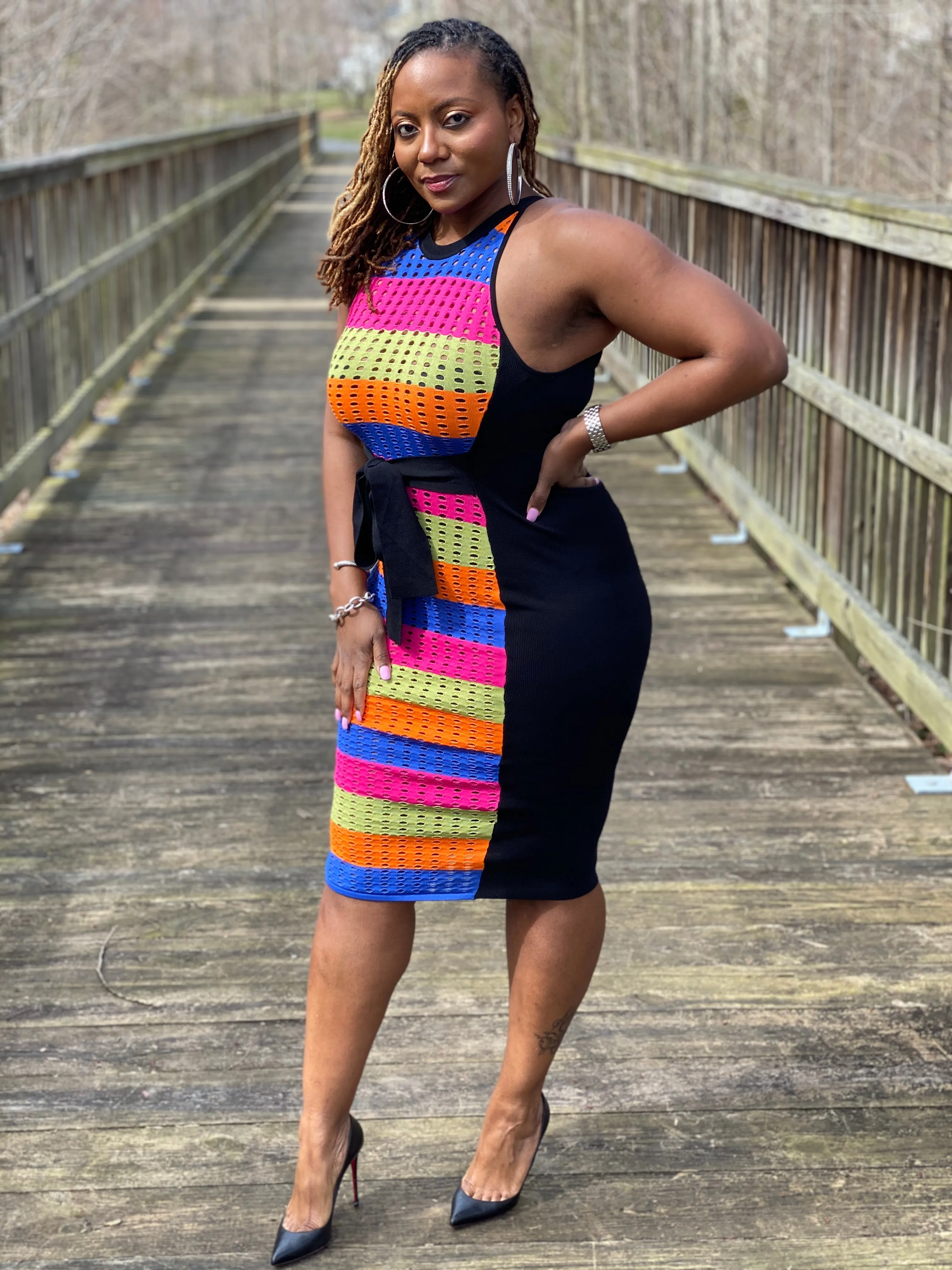 Multi Color Midi Dress