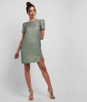 Multi Color Sequin Short Shift Dress