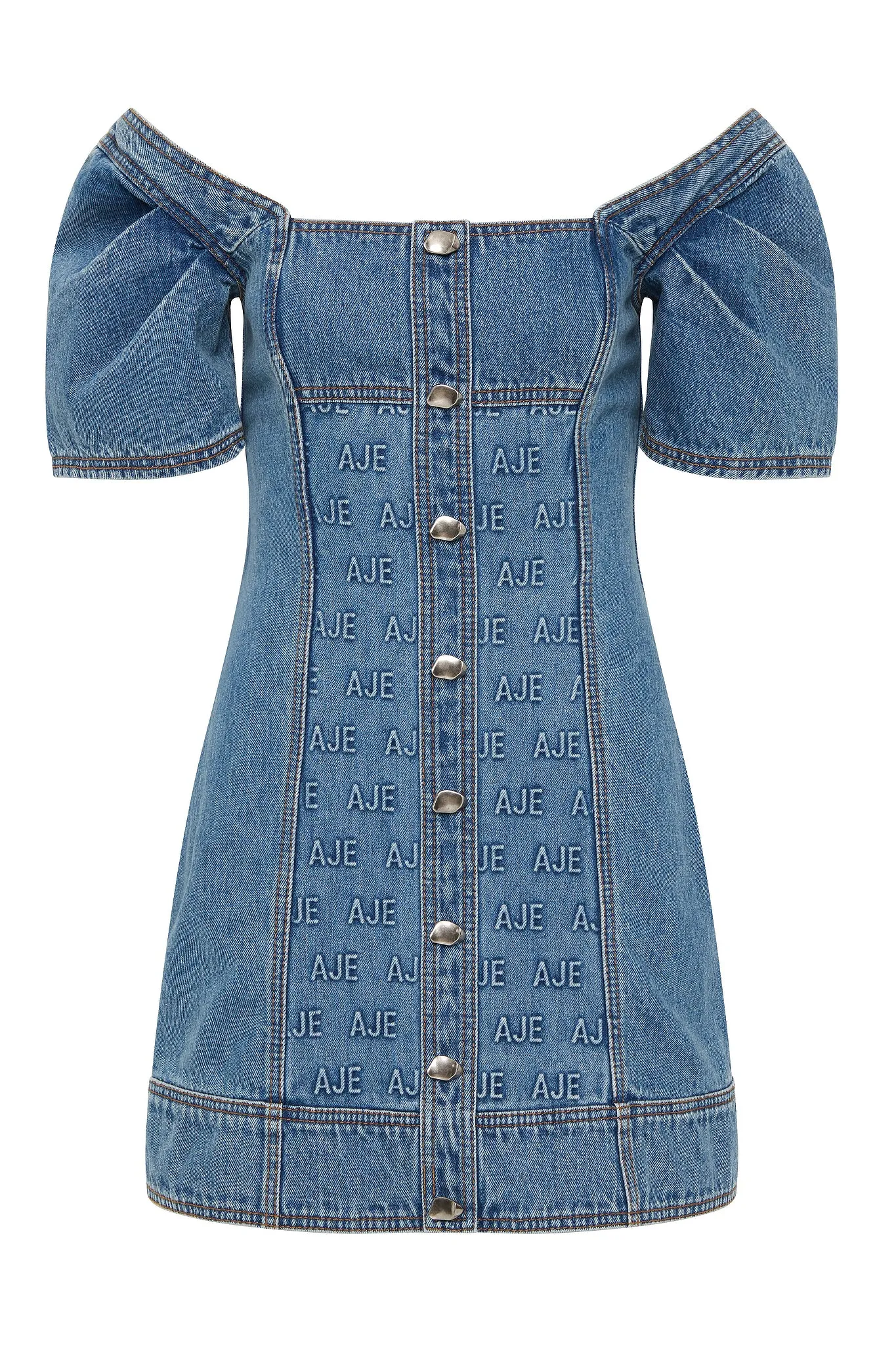 Nika Logo Denim Mini Dress