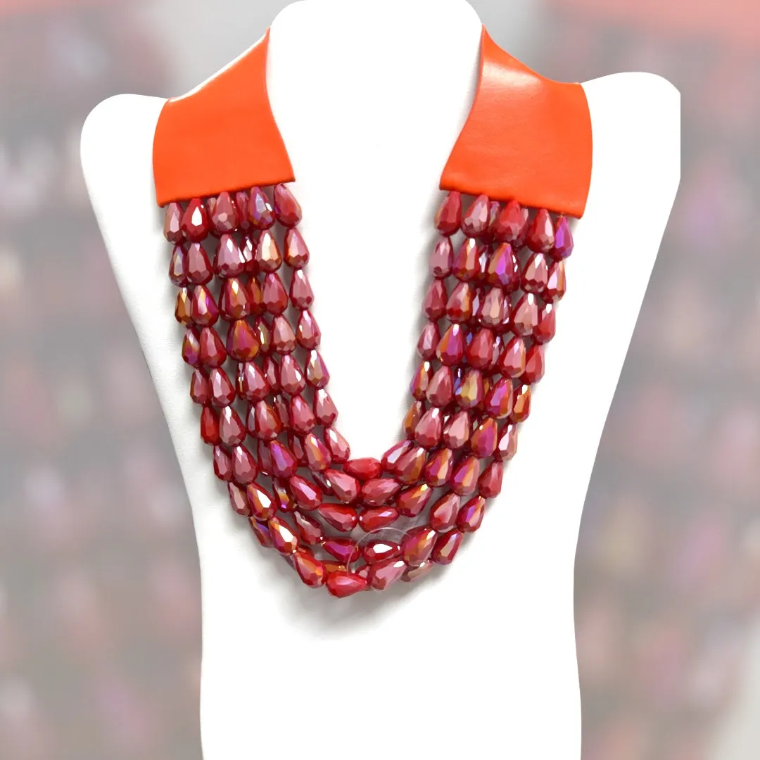 Nora Multistrand Resin Necklace