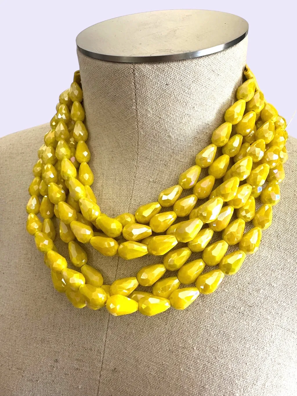 Nora Multistrand Resin Necklace