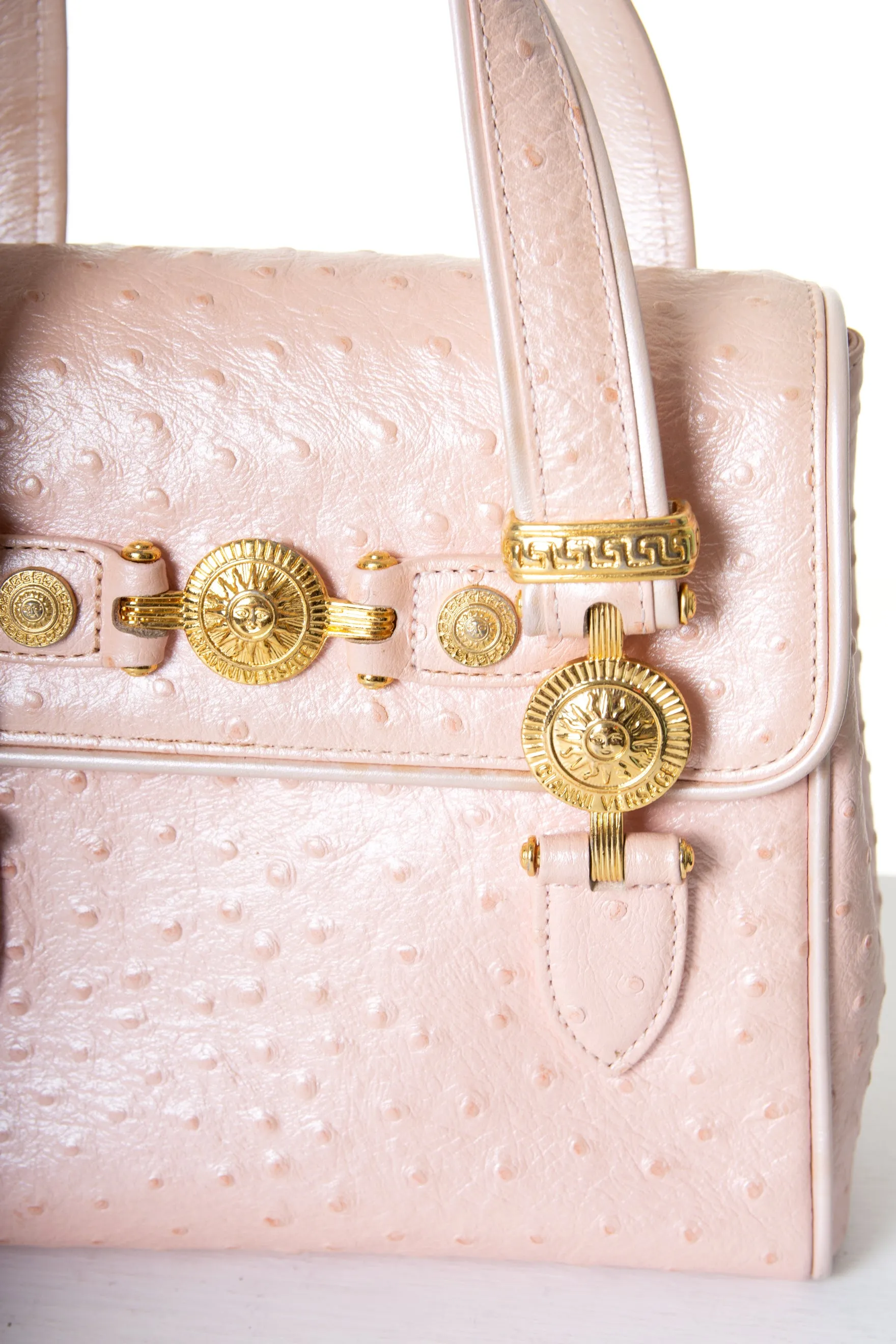 Ostrich Sunburst Bag