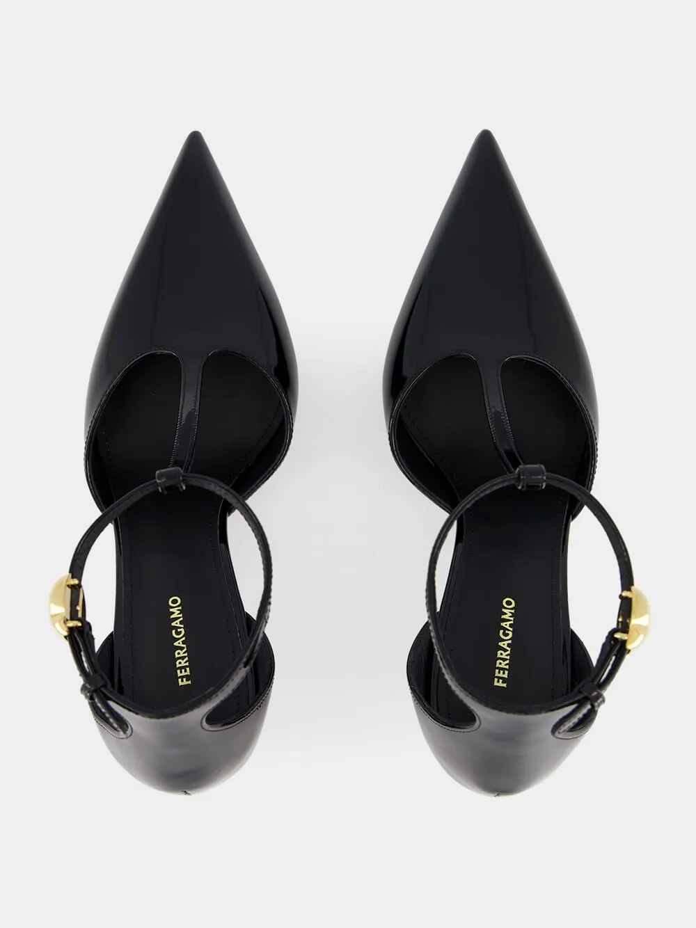 Patent T-Strap Pumps