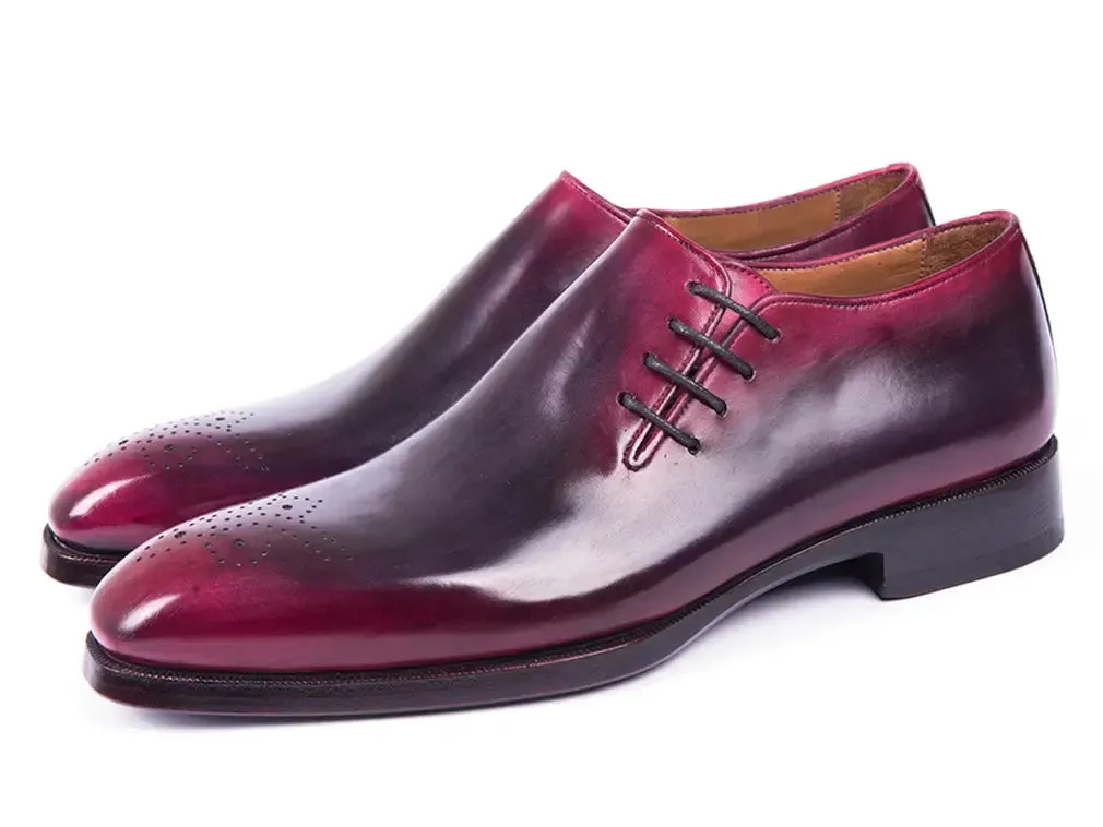Paul Parkman Men's Side Lace Oxfords in Purple & Gray