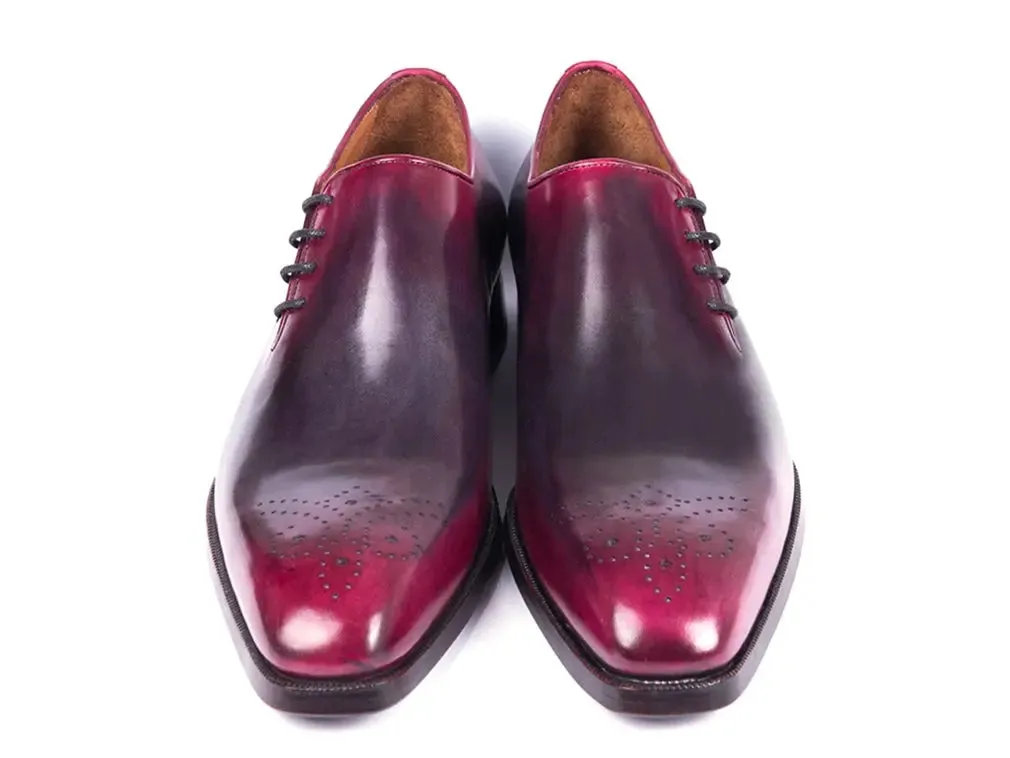 Paul Parkman Men's Side Lace Oxfords in Purple & Gray