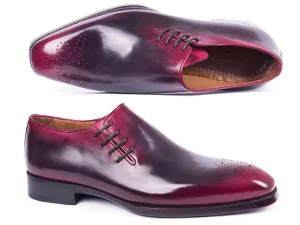 Paul Parkman Men's Side Lace Oxfords in Purple & Gray