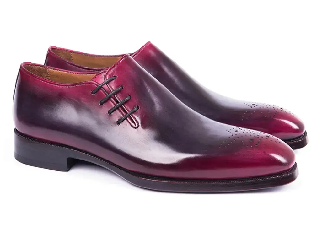 Paul Parkman Men's Side Lace Oxfords in Purple & Gray