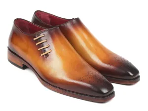 Paul Parkman Side Lace Oxfords in Brown & Camel